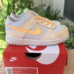 HTF Toddler Nike Dunk Low (TDE) Pale Ivory/Melon Tint